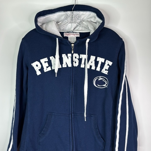 College Classics Penn State Navy Hooded Full Zip Sweatshirt Medium - Picture 2 of 8